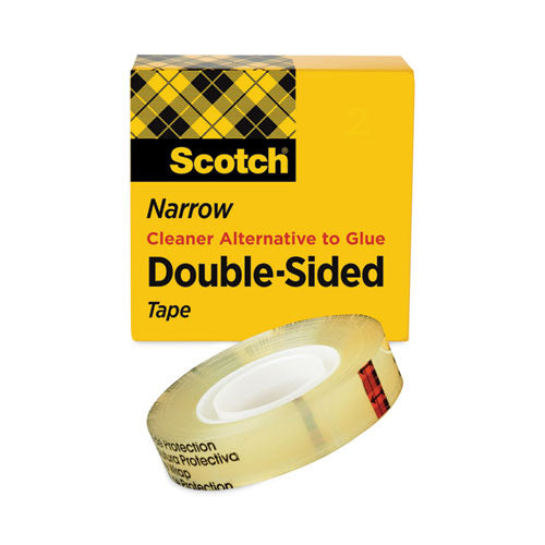 Double-Sided Tape, 1" Core, 0.5" x 75 ft, Clear-(MMM66512900)