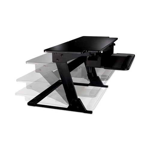 Precision Standing Desk, 42" x 23.2" x 6.2" to 20", Black-(MMMSD70B)