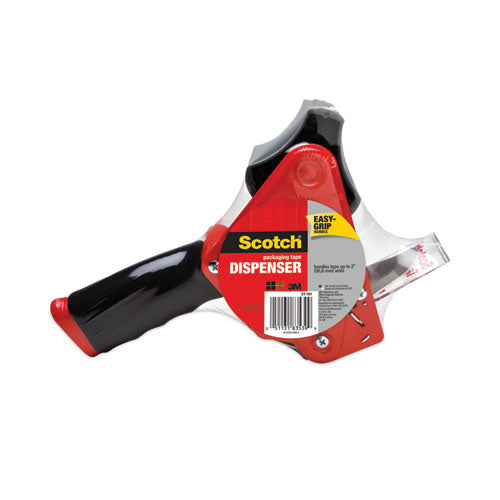 Pistol Grip Packaging Tape Dispenser, 3" Core, For Rolls Up to 2" x 60 yds, Red-(MMMST181)