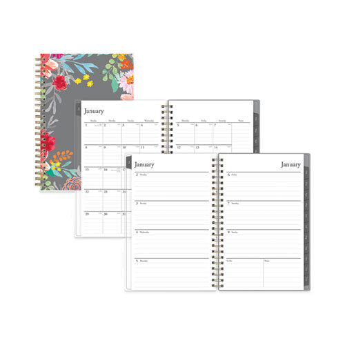 Sophie Frosted Weekly/Monthly Planner, Sophie Floral Artwork, 8 x 5, Multicolor Cover, 12-Month (Jan to Dec): 2023-(BLS140088)