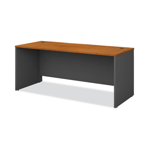 Series C Collection Desk Shell, 71.13" x 29.38" x 29.88", Natural Cherry/Graphite Gray-(BSHWC72436)