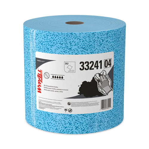 Oil, Grease and Ink Cloths, Jumbo Roll, 9.8 x 12.2, Blue, 717/Roll-(KCC33241)