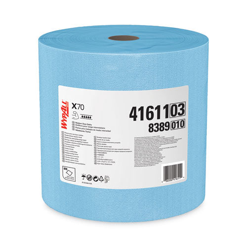 X70 Cloths, Jumbo Roll, 12.4 x 12.2, Blue, 870/Roll-(KCC41611)