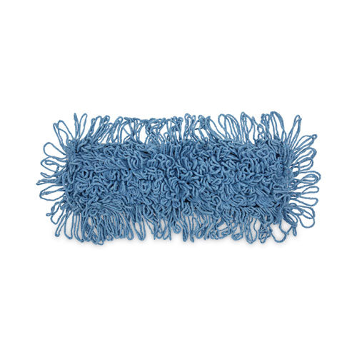 Mop Head, Dust, Looped-End, Cotton/Synthetic Fibers, 18 x 5, Blue-(BWK1118)