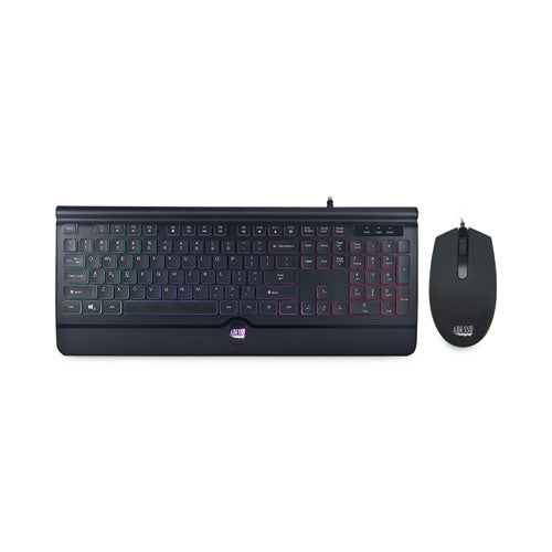 Backlit Gaming Keyboard and Mouse Combo, USB, Black-(ADEAKB137CB)