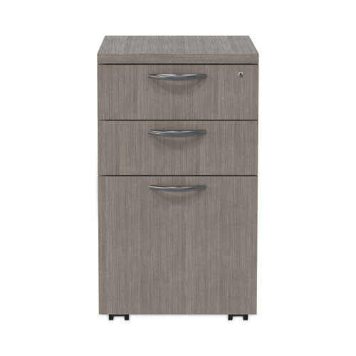 Alera Valencia Series Mobile Pedestal File, Left/Right, 3-Drawer: Box/Box/File, Legal/Letter, Gray, 15.88 x 20.5 x 28.39-(ALEVA572816GY)