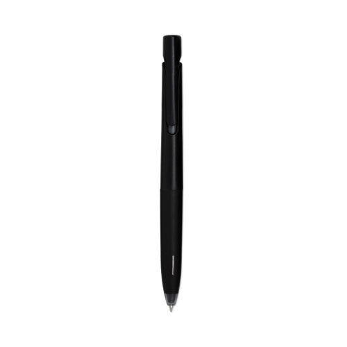 bLen Gel Pen, Retractable, Fine 0.7 mm, Black Ink, Black Barrel, Dozen-(ZEB41410)