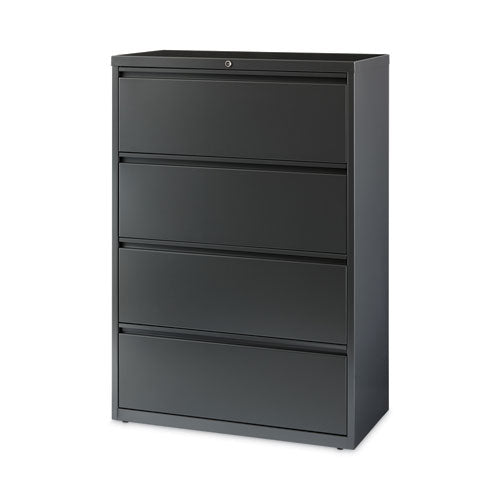 Lateral File Cabinet, 4 Letter/Legal/A4-Size File Drawers, Charcoal, 36 x 18.62 x 52.5-(HID16067)