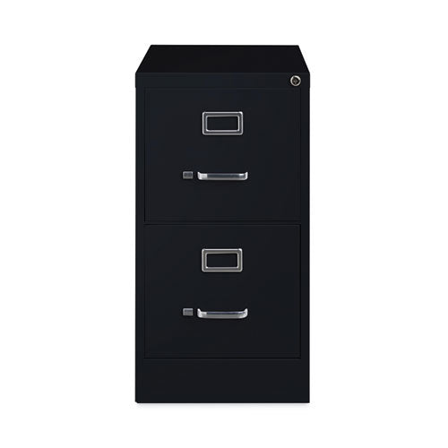 Vertical Letter File Cabinet, 2 Letter-Size File Drawers, Black, 15 x 26.5 x 28.37-(HID14101)