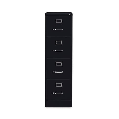 Vertical Letter File Cabinet, 4 Letter-Size File Drawers, Black, 15 x 26.5 x 52-(HID14105)