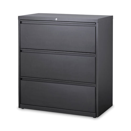 Lateral File Cabinet, 3 Letter/Legal/A4-Size File Drawers, Charcoal, 36 x 18.62 x 40.25-(HID16066)