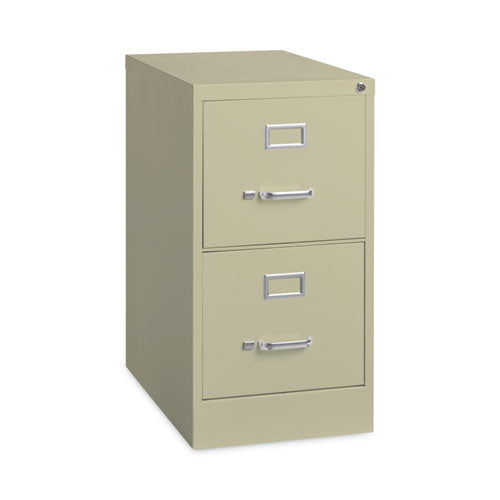 Vertical Letter File Cabinet, 2 Letter-Size File Drawers, Putty, 15 x 22 x 28.37-(HID17889)