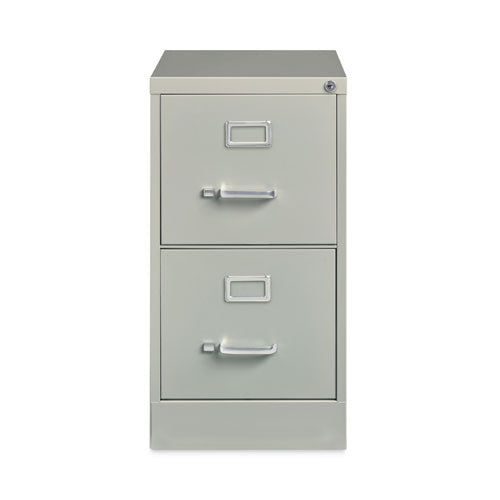 Vertical Letter File Cabinet, 2 Letter-Size File Drawers, Light Gray, 15 x 22 x 28.37-(HID22732)