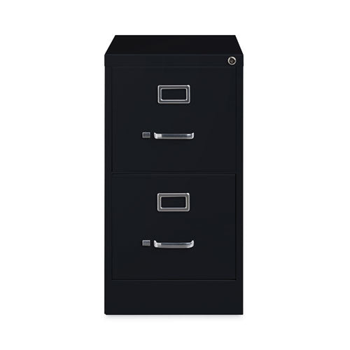 Vertical Letter File Cabinet, 2 Letter-Size File Drawers, Black, 15 x 22 x 28.37-(HID17890)