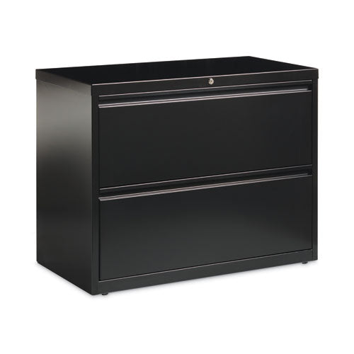 Lateral File Cabinet, 2 Letter/Legal/A4-Size File Drawers, Black, 36 x 18.62 x 28-(HID14983)