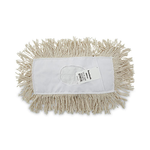 Mop Head, Dust, Cotton, 12 x 5, White-(BWK1312)