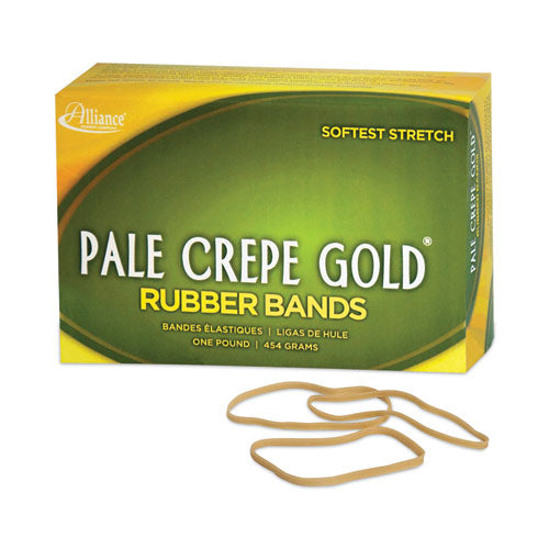 Pale Crepe Gold Rubber Bands, Size 33, 0.04" Gauge, Golden Crepe, 1 lb Box, 970/Box-(ALL20335)