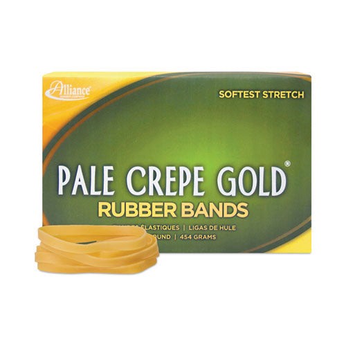 Pale Crepe Gold Rubber Bands, Size 64, 0.04" Gauge, Golden Crepe, 1 lb Box, 490/Box-(ALL20645)