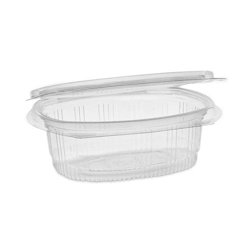 EarthChoice Recycled PET Hinged Container, 12 oz, 4.92 x 5.87 x 1.89, Clear, Plastic, 200/Carton-(PCT0CA910120000)