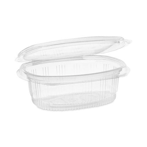 EarthChoice Recycled PET Hinged Container, 16 oz, 4.92 x 5.87 x 2.48, Clear, Plastic, 200/Carton-(PCT0CA910160000)