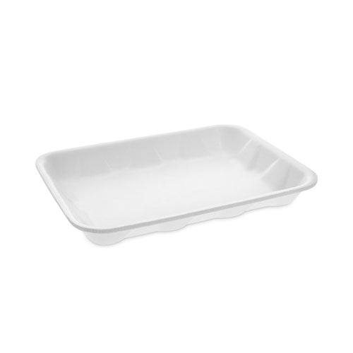 Meat Tray, #4D, 9.5 x 7 x 1.25, White, Foam, 500/Carton-(PCT0TF104D10000)