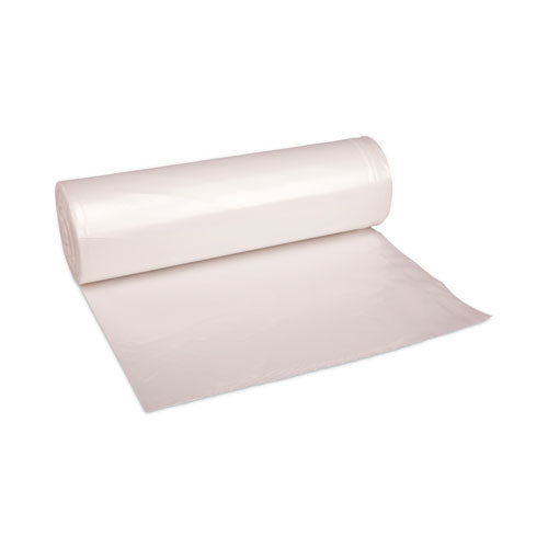 High-Density Can Liners, 60 gal, 11 microns, 38" x 58", Natural, 25 Bags/Roll, 8 Rolls/Carton-(BWK385814)