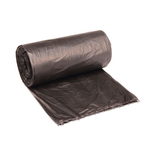 High-Density Can Liners, 60 gal, 14 microns, 38" x 58", Black, 25 Bags/Roll, 8 Rolls/Carton-(BWK385817BLK)