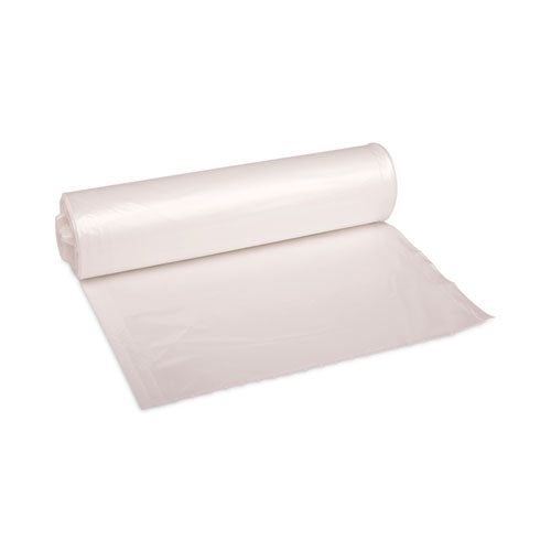 High-Density Can Liners, 45 gal, 13 microns, 40" x 46", Natural, 25 Bags/Roll, 10 Rolls/Carton-(BWK404616)