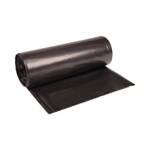 High-Density Can Liners, 56 gal, 19 microns, 43" x 47", Black, 25 Bags/Roll, 6 Rolls/Carton-(BWK434722BLK)