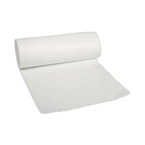 Linear Low Density Can Liners, 30 gal, 0.62 mil, 30" x 36", White, 10 Bags/Roll, 20 Rolls/Carton-(BWK511)