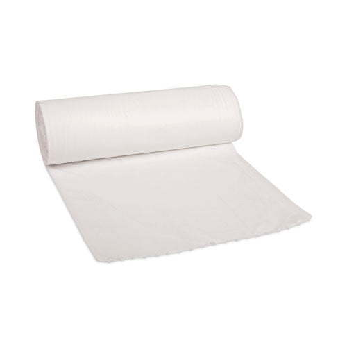 Linear Low Density Can Liners, 55 gal, 0.63 mil, 38" x 58", White, 10 Bags/Roll, 10 Rolls/Carton-(BWK515)