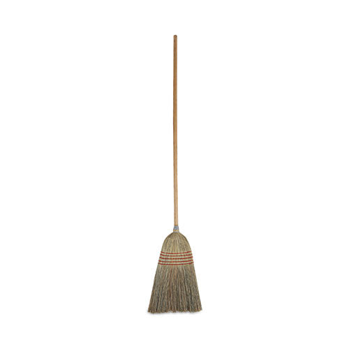 Parlor Broom, Corn Fiber Bristles, 55" Overall Length, Natural, 12/Carton-(BWK926CCT)