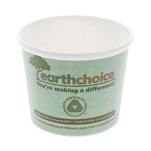 EarthChoice Compostable Soup Cup, Medium, 12 oz, 3.63" Diameter x 3.63"h, Teal, Paper, 500/Carton-(PCTPHSC12ECDI)