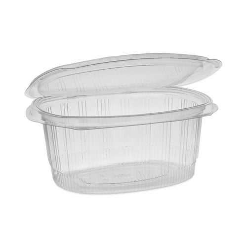 EarthChoice Recycled PET Hinged Container, 32 oz, 7.31 x 5.88 x 3.25, Clear, Plastic, 280/Carton-(PCTYCA910320000)