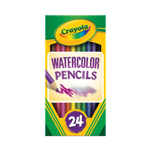 Watercolor Pencil Set, 3.3 mm, 2B (#1), Assorted Lead/Barrel Colors, 24/Pack-(CYO684304)