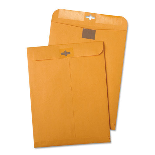 Postage Saving ClearClasp Kraft Envelope, #55, Cheese Blade Flap, ClearClasp Closure, 6 x 9, Brown Kraft, 100/Box-(QUA43468)