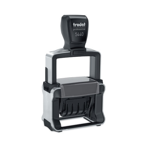 Professional 5-in-1 Date Stamp, Self-Inking, 1 x 1.63, Blue/Red-(USST5444)