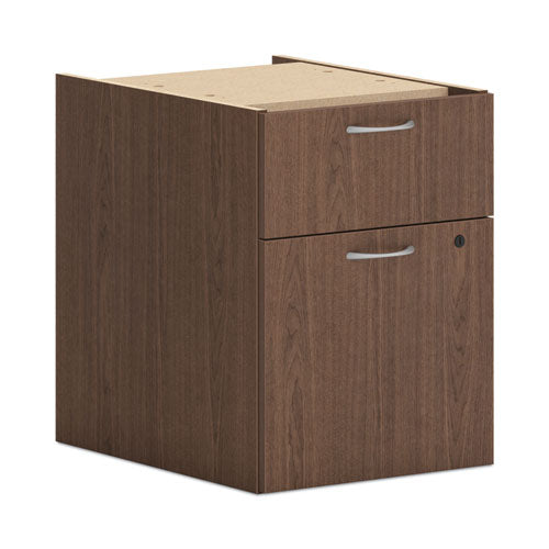 Mod Support Pedestal, Left or Right, 2-Drawers: Box/File, Legal/Letter, Sepia Walnut, 15" x 20" x 20"-(HONPLPHBFLE1)