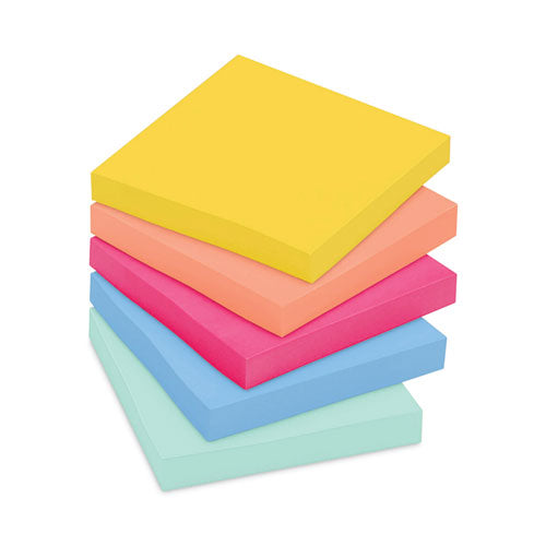 Note Pads in Summer Joy Collection Colors, 3" x 3", Summer Joy Collection Colors, 90 Sheets/Pad, 5 Pads/Pack-(MMM6545SSJOY)