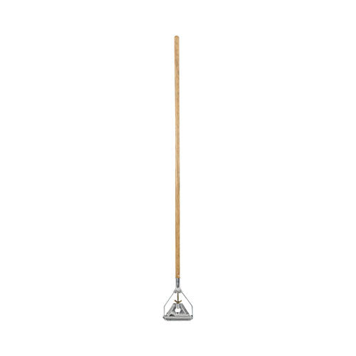 Quick Change Metal Head Wooden Mop Handle, Junior, 0.88" dia x 54", Natural-(BWK601)