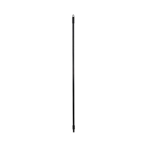 Fiberglass Broom Handle, Nylon Plastic Threaded End, 1" dia x 60", Black-(BWK636)