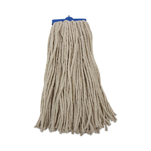 Cut-End Lie-Flat Wet Mop Head, Cotton, 16oz, White-(BWK716CEA)