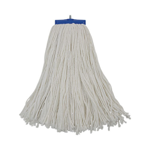 Cut-End Lie-Flat Wet Mop Head, Rayon, 16oz, White, 12/Carton-(BWK716RCT)