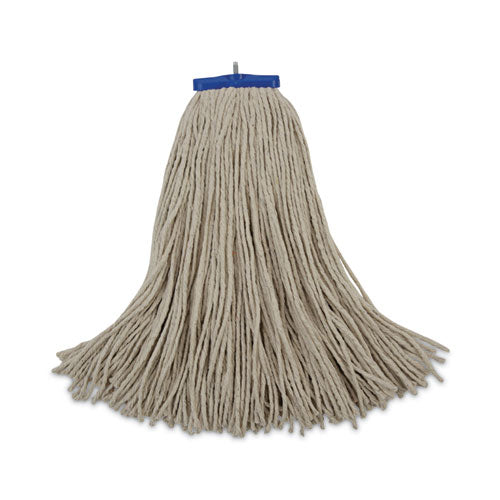 Cut-End Lie-Flat Wet Mop Head, Cotton, 24oz, White-(BWK724CEA)