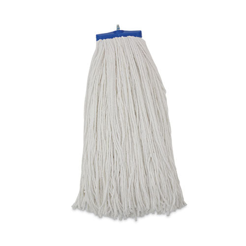 Cut-End Lie-Flat Wet Mop Head, Rayon, 24oz, White-(BWK724REA)