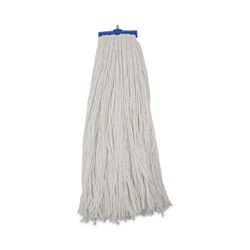 Mop Head, Economical Lie-Flat Head, Rayon Fiber, 32-Oz., White, 12/Carton-(BWK732R)