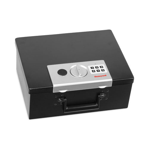 Steel Fireproof Safe with Keypad Lock, 12.7 x 10.4 x 5.5, 0.27 cu ft, Black-(HWL6108)