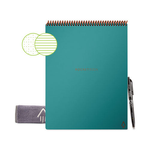 Flip Smart Notepad, Teal Cover, Lined/Dot Grid Rule, 8.5 x 11, White, 16 Sheets-(RKBFLPLRCCCE)