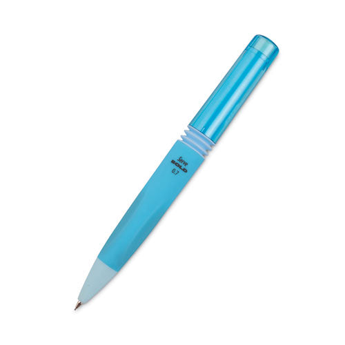 Bold Mechanical Pencil, 1.3 mm, HB (#2), Black Lead, Fluorescent Blue Barrel, Dozen-(SOOSVBD13K12M)