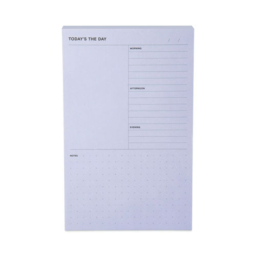 Adhesive Daily Planner Sticky-Note Pads, Daily Planner Format, 4.9" x 7.7", Blue, 100 Sheets/Pad-(MMM58BLU)